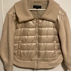 Marc New York puffer coat with knit sleeves
